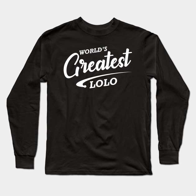 Lolo - World's greatest lolo Long Sleeve T-Shirt by KC Happy Shop